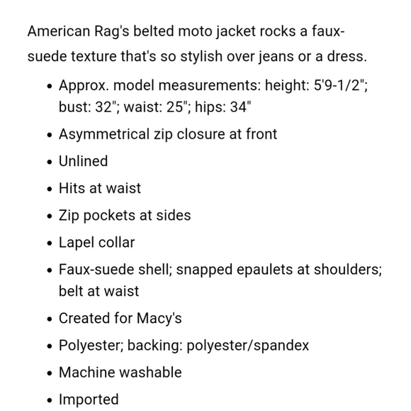 Faux Suede Moto Jacket - Picture 4 of 5